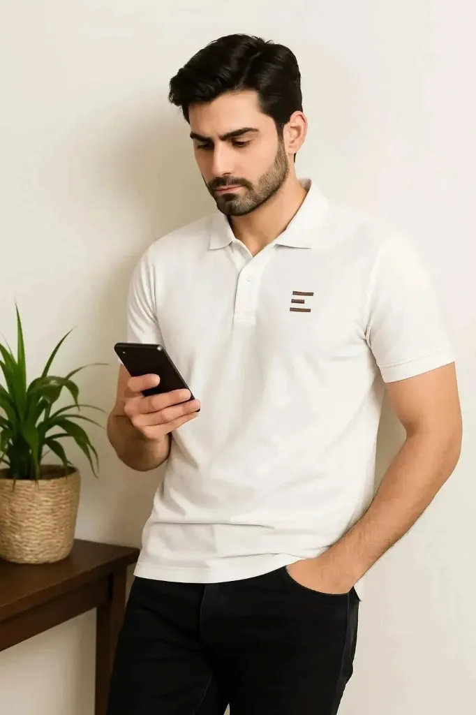 Classic White Polo Shirt for Men